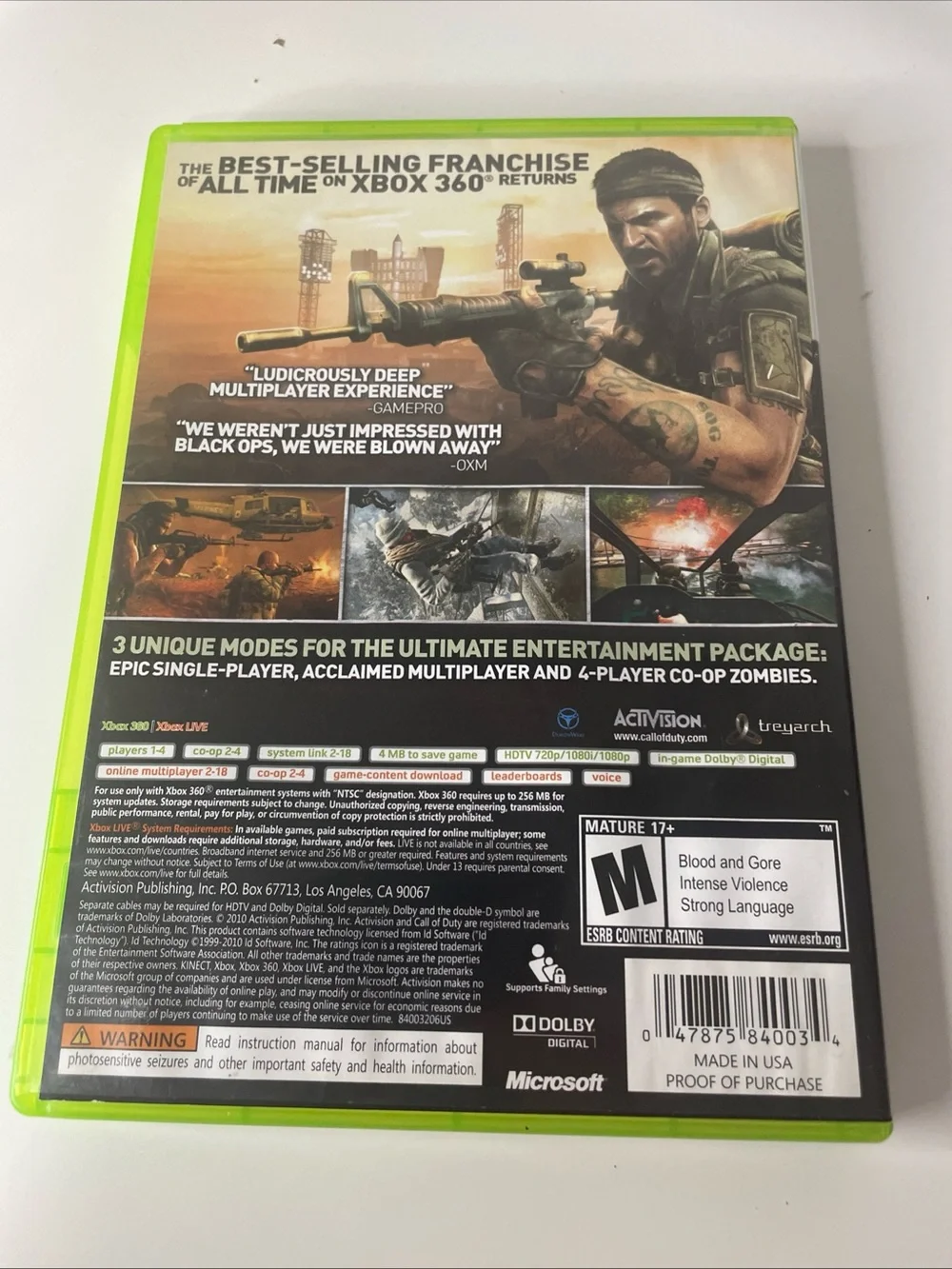 Call of Duty: Black Ops (M) - Microsoft Xbox 360